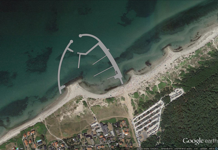 Placeringen af projektet Liseleje Havn