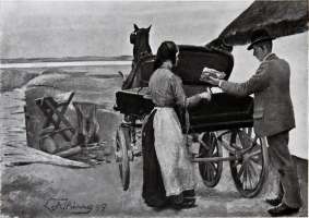 Forarbejde til Slagteren sælger kød. Ved Arresø.