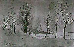 Udsigt over Arresø. Vinter.