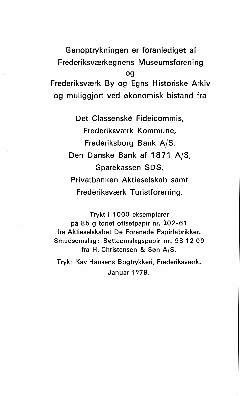 Bagsiden af den fotografiske genudgivelse af Peter Falsters fortællinger om Frederiksværk fra 1979